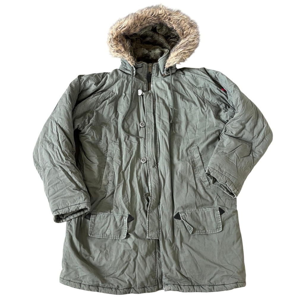 Rothco Vintage Type N-3B Extreme Cold Weather Parka‎ Sz Large Green